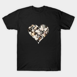 Seaside Beach Pebbles Pattern T-Shirt